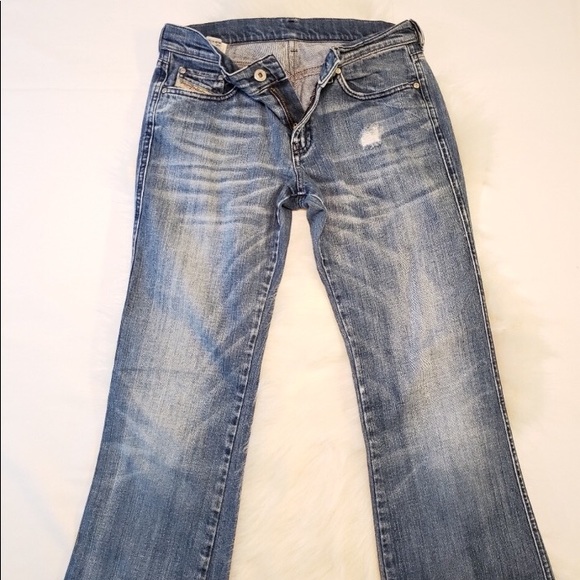 Diesel Industry Blue Wash Distressed Denim Jeans - Picture 3 of 10